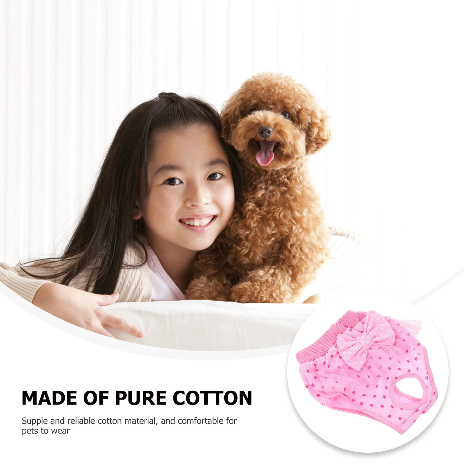 

Physiological Female Sanitary Diaper Breathable Cotton Reusable Supplies Diapers Puppy Sanitary Pantie Comfortable Female Pet