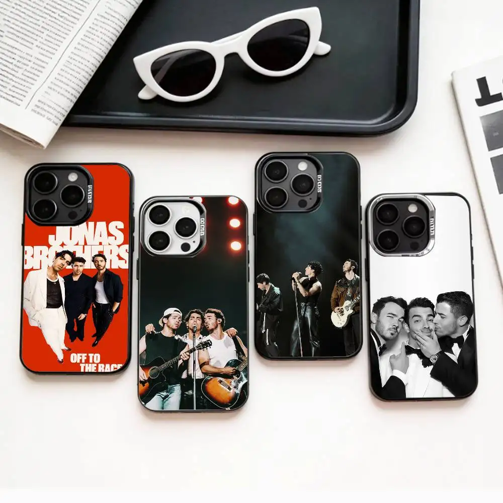 

COOL Band J-Jonas B-Brothers-S Phone Case For iPhone17,16,15,14,13,12,11 Plus,Pro Max Colored Silver Plated Inside Cover