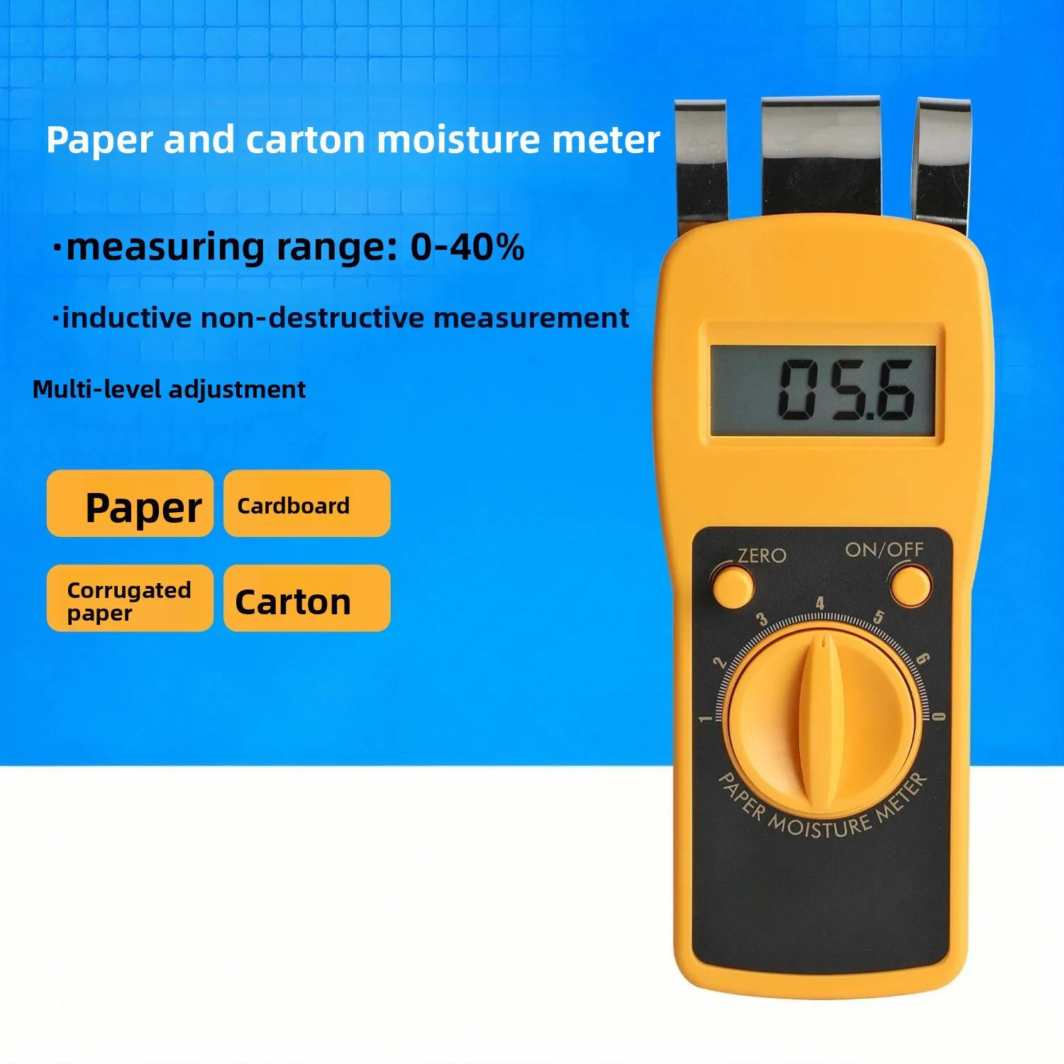 JT-X1 Inductive Paper Moisture Meter, Carton Moisture Content Tester, Corrugated Paper Humidity Detector
