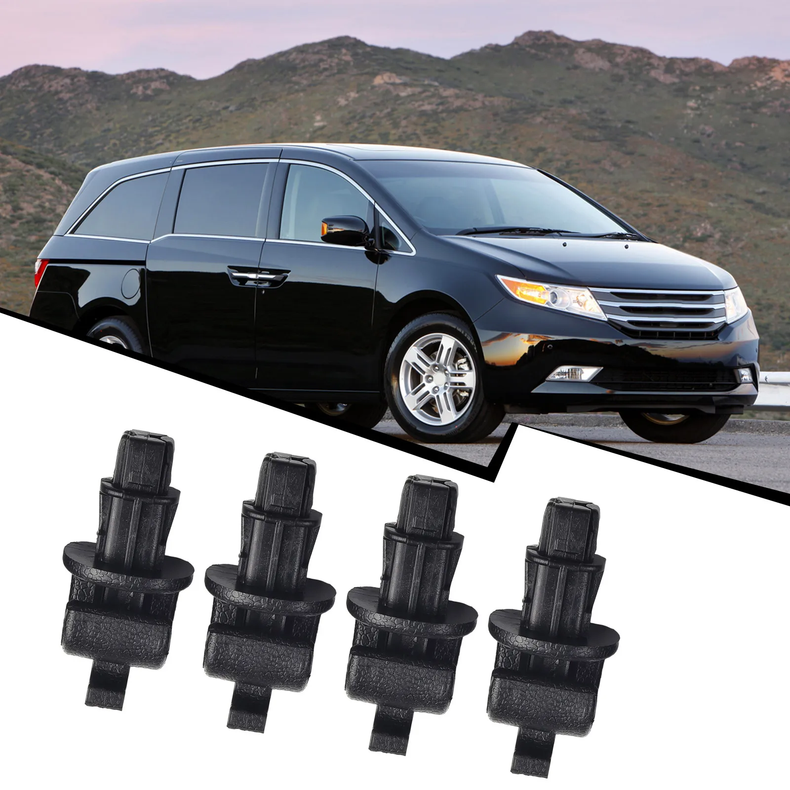 Sunshade Hook Clip Kit High Quality FOR Honda Odyssey 2005-2010 Sliding Door Black Plastic Clips Car Interior Accessories