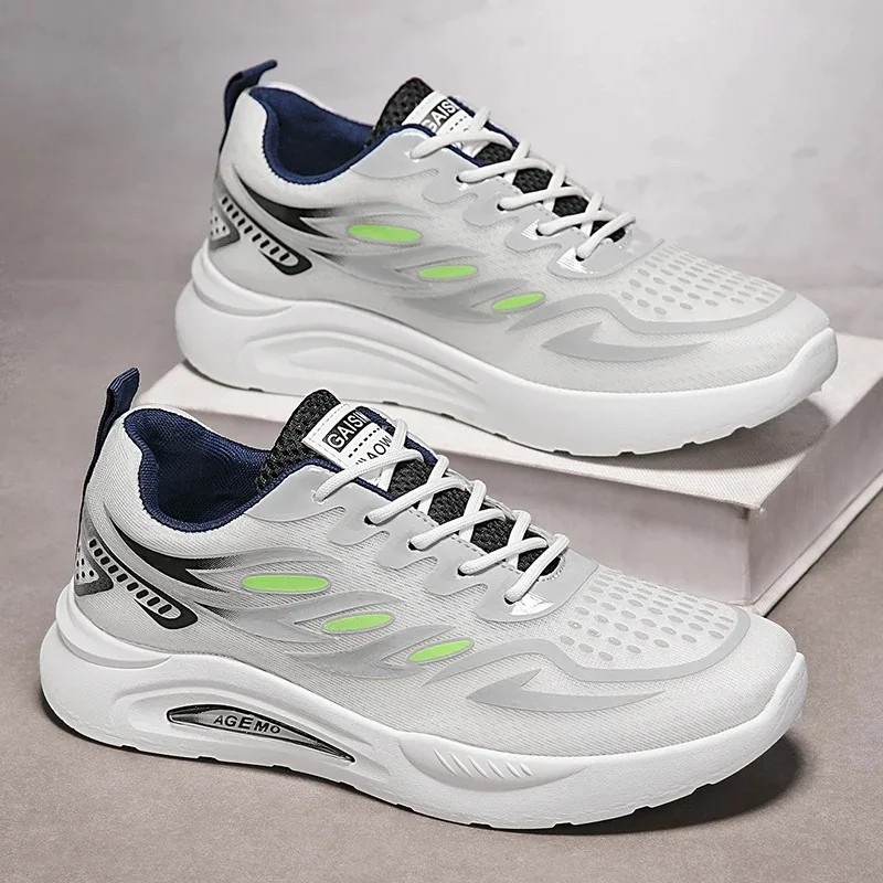 

Мужские спортивные кроссовки из сетчатого материала, дышащие, легкие, нескользящие, с воздушной подушкой, повседневные прогулочные кроссовки для мужчин