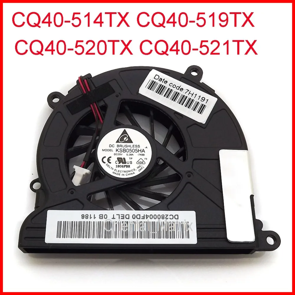 Free Shipping New KSB0505HA-7K88 DC5V 0.38A For HP CQ40 CQ40-514TX CQ40-519TX CQ40-520TX CQ40-521TX Laptop CPU Cooler Fan