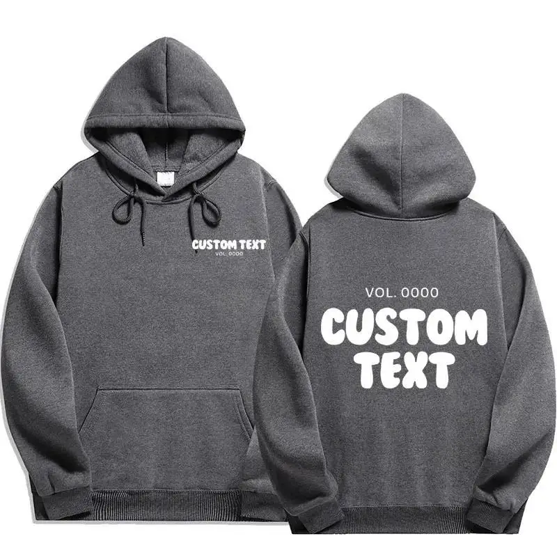 سويت شيرت بغطاء للرأس بنص مخصص - قميص رياضي عصري للرجال والنساء - طراز كاجوال عصري