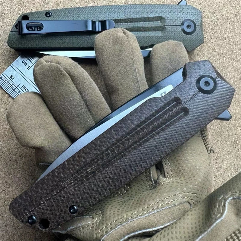 Mais novo sitivien st152 real k110 lâmina faca dobrável micarta lidar com flipper ao ar livre edc bolso acampamento caça faca militar