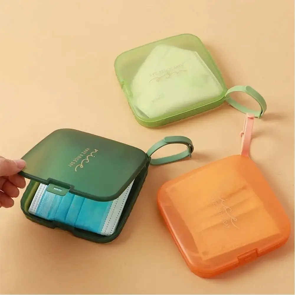 Travel Containers Mask Storage Box Dust Proof Storage Case Respirator Storage Clip Home Organizer Transparent Mask Cover