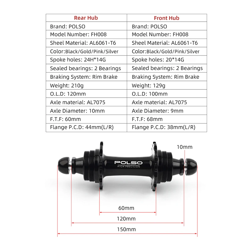 Intro7 Wheelset 700C 20H 24H Fixed Gear Wheel Sets Aluminum Alloy Single Speed Track Cycling Wheelsets