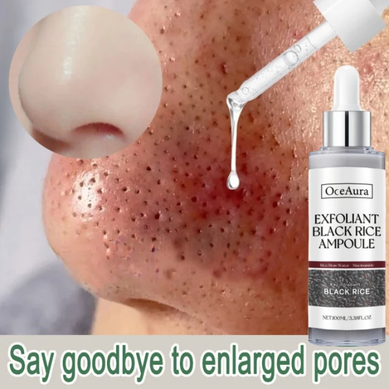 

Rice Pore Shrinking Serum Facial Large Pore Firming Repair Product Remove Blackhead Acne Brighten Skin Tone Lasting Moisturizing