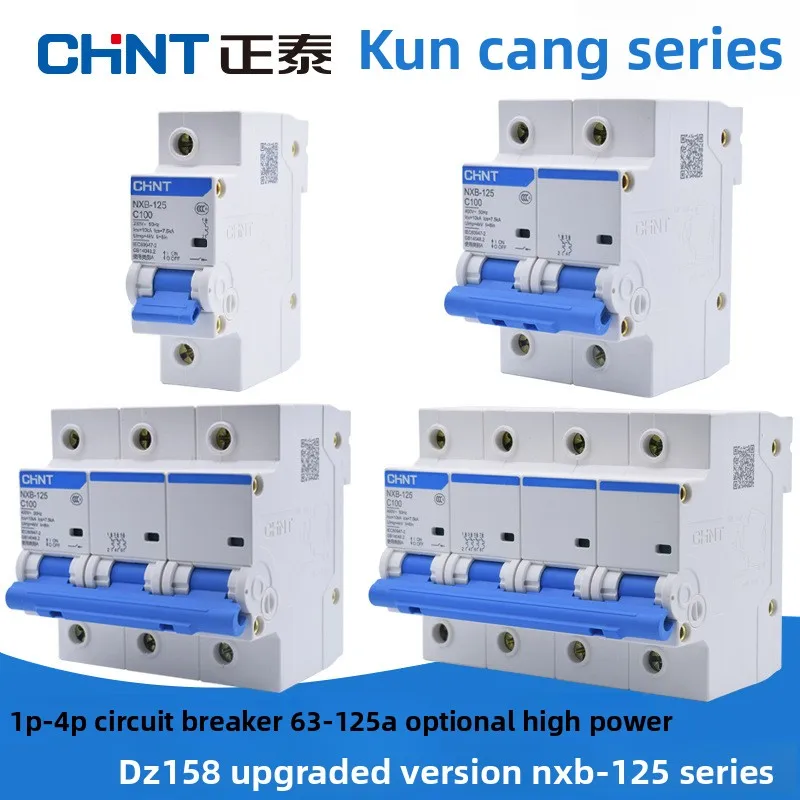 

Chint NXB-125 High-Power Miniature Circuit Breaker - 1P 2P 3P 4P 63-125A Air Switch for Household Main Switch