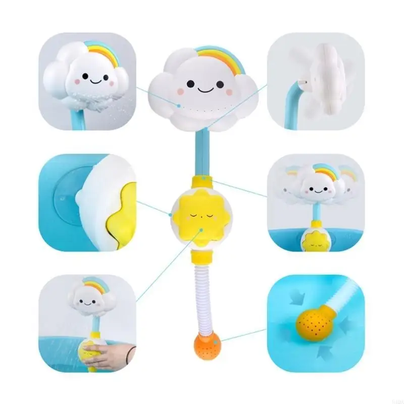 

54DA Игрушка для ванны для малышей в возрасте 1, 2, 3 лет, для девочек и мальчиков, детская ванна, водная игрушка, насадка для с