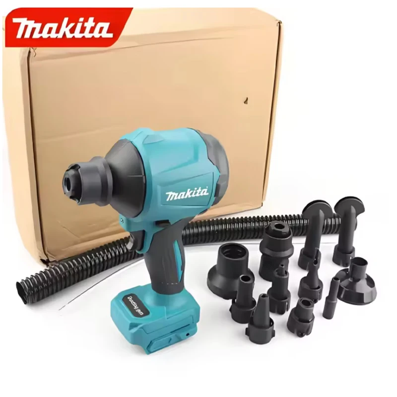 Makita 18V Werkzeugakku, 6,0Ah DAS180 Bürstenloser Luftgebläse Akku-Staubentfernungspistole mit Düse 18V Multifunktions-Staubentfernungsmaschine Aufblaswerkzeug