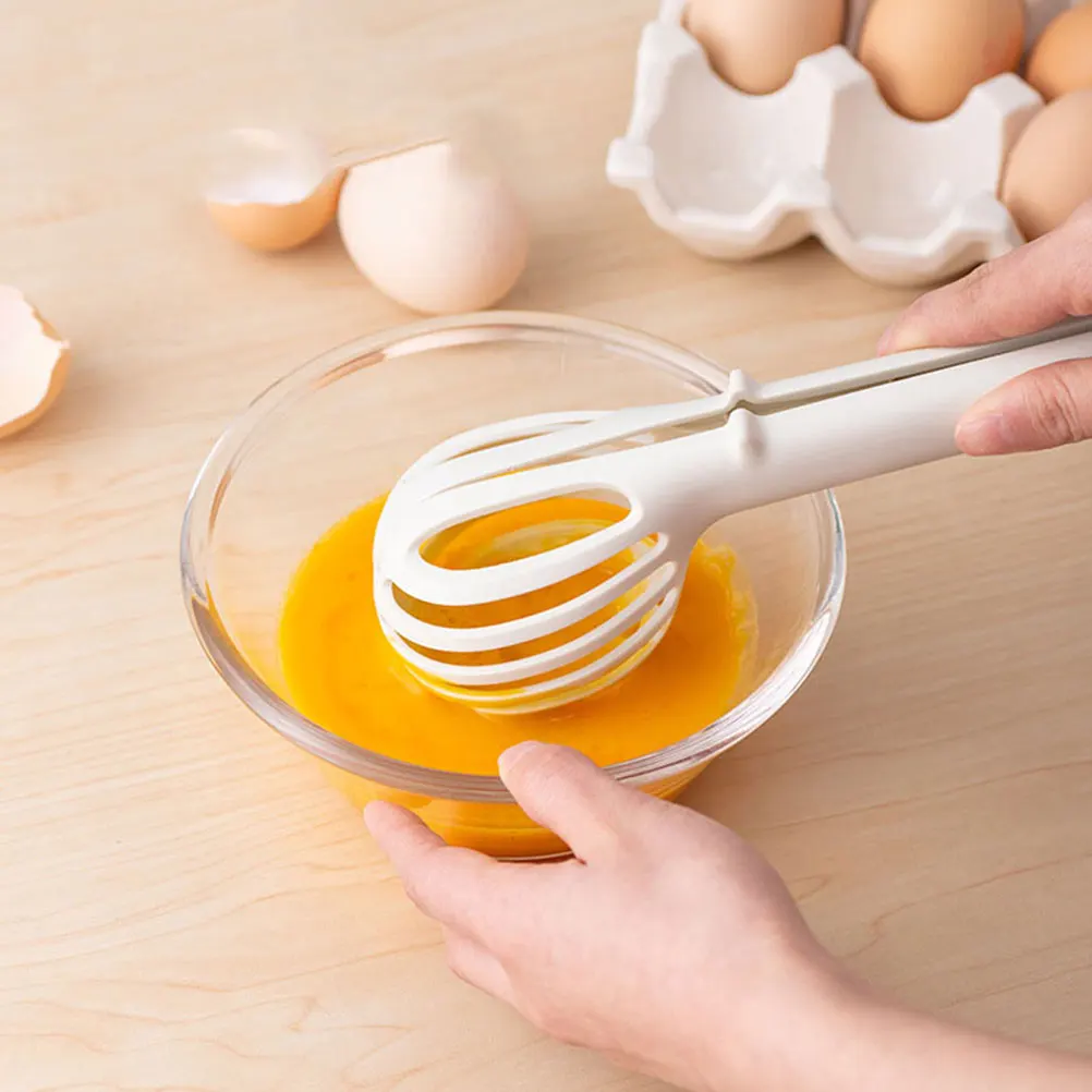 

Long Handle Whisk Cooking Tongs Multipurpose Bread Clamp Egg Breaker Kitchen Tool Noodles Tong Boiled Egg Food Clamp Light