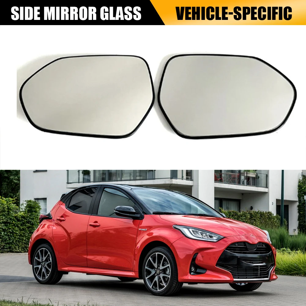 

For 21-23 Toyota Yaris P21 Heated Side Mirror Glass Left & Right Replacement Power Defog