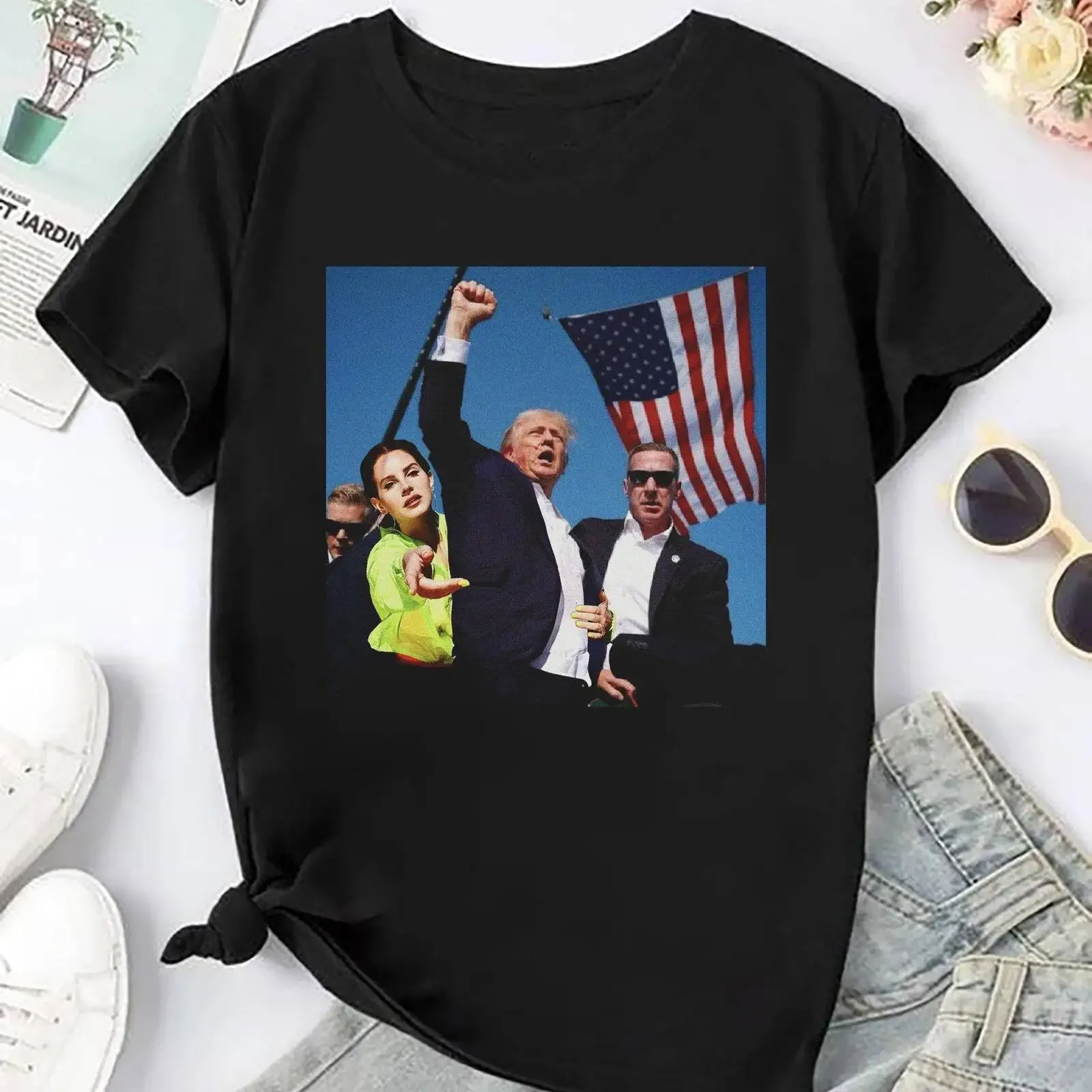 Fight Donald Trump Shirt, Donald Trump Assassination T-Shirt, Lana Del Rey Shirt