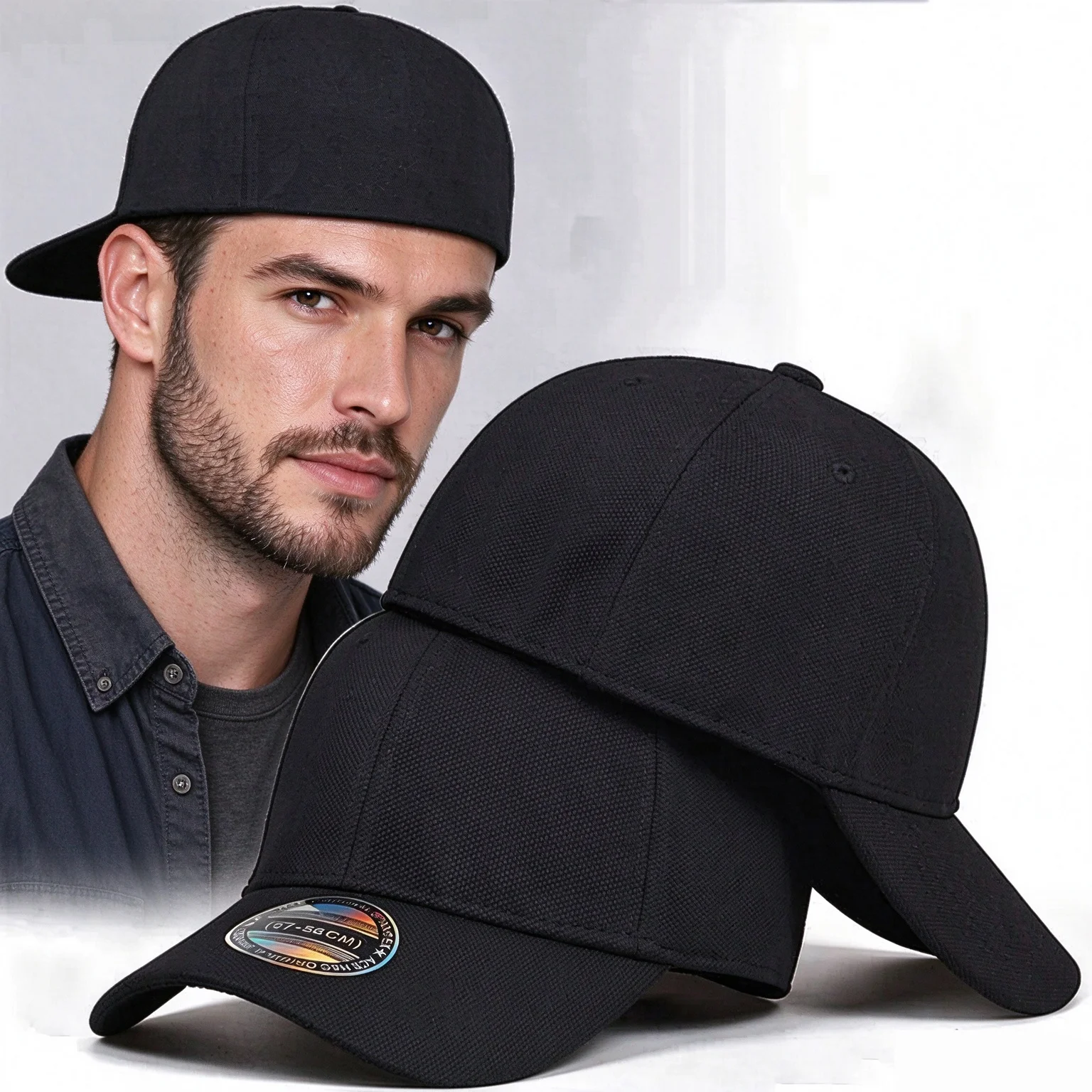 New Stretch Fitted Full Closed Elasticity Flexible Flex Hiphop Caps Hats Fit Visor Baseball Snapback Blank Solid Era Men Women