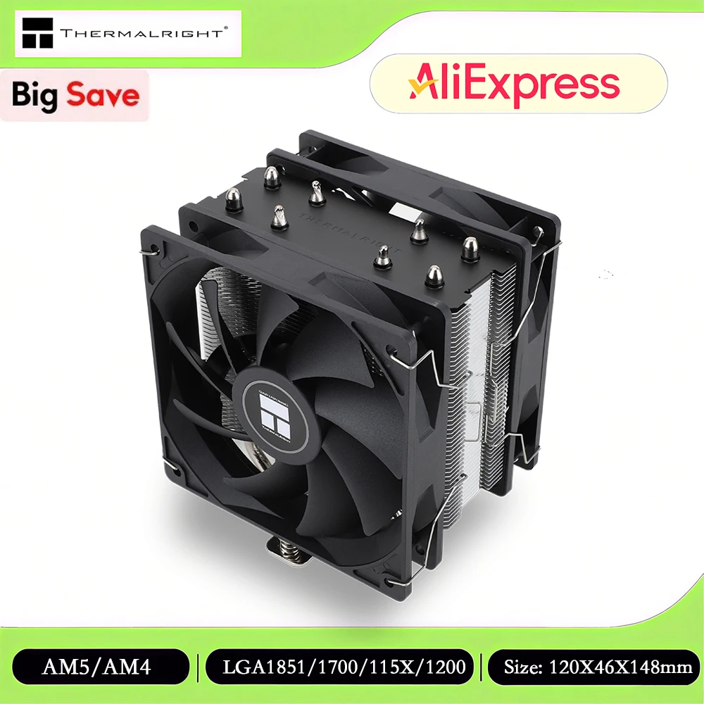 

Thermalright Assassin X 120 Refined SE PLUS Cpu Cooler, Computer Air Cooling CPU Radiator, 1550RPM PWM for AM4 AM5/LGA 1851/1700
