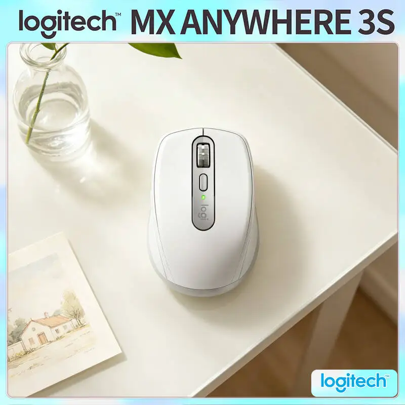 Wireless MX Anywhere 3S - 8K DPI, Compact Durable, Silent Click, Ideal for Small Tea Shop & Admin Office Task