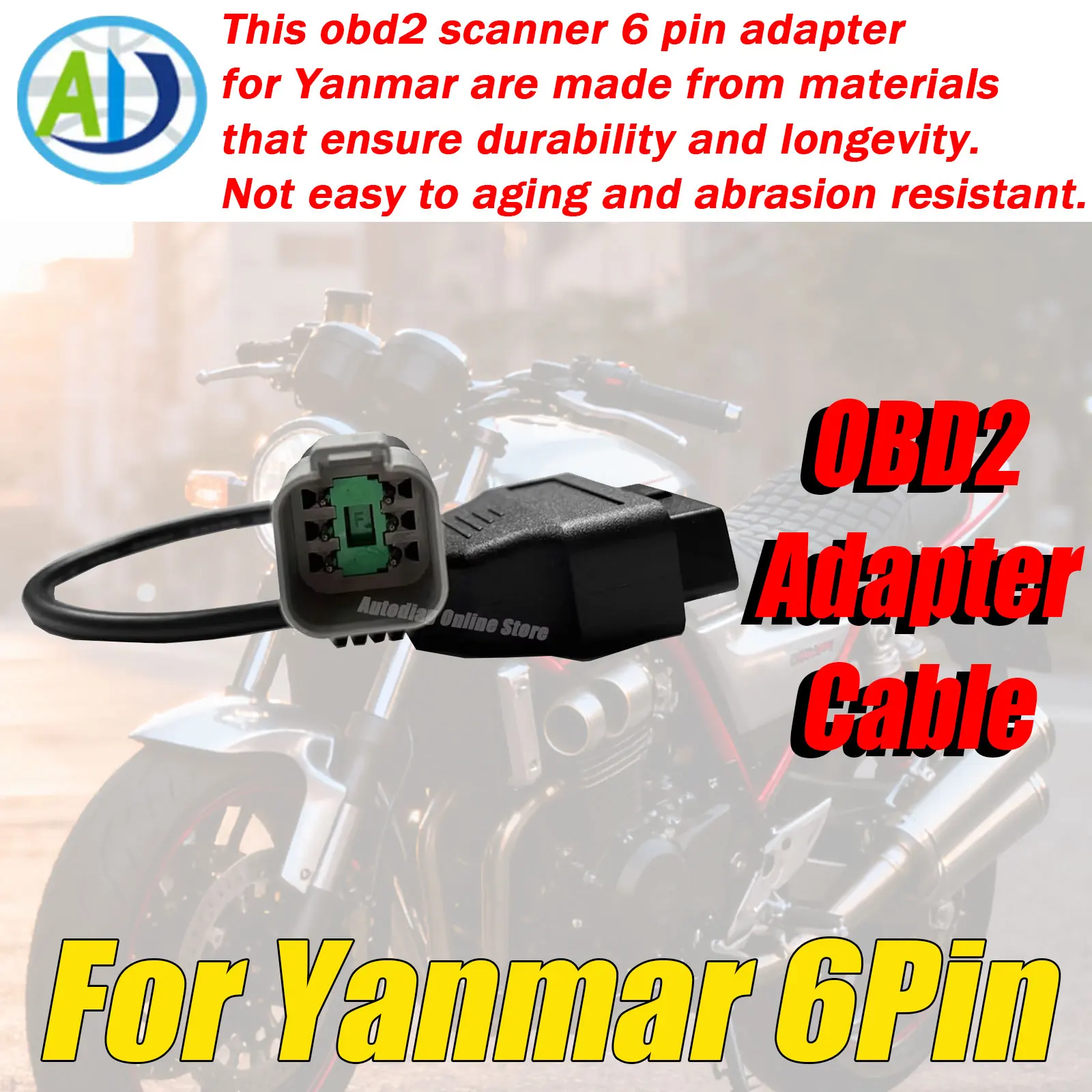 

2025 Новый диагностический кабель OBD2 для системы двигателя Yanmar 6-контактный на 16-контактный разъем адаптера OBDII для дизельных транспортных средств Yanmar 24 В