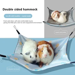 Summer Cooling Hamster Hammock Hanging Beds Rattan Mat for Small Animal Chinchillas Sugar Glider Squirrel Ferret Pets Supplies