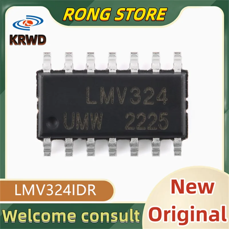 50PCS LMV324 Novo e original LMV324IDR LMV324ID LMV324I 324IDR SOP-14