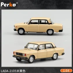 Perka Diecast 1:64 Scale LADA 2105 Vintage Car Alloy Simulation Car Model Series Toy Automobile Souvenirs Collection Gift
