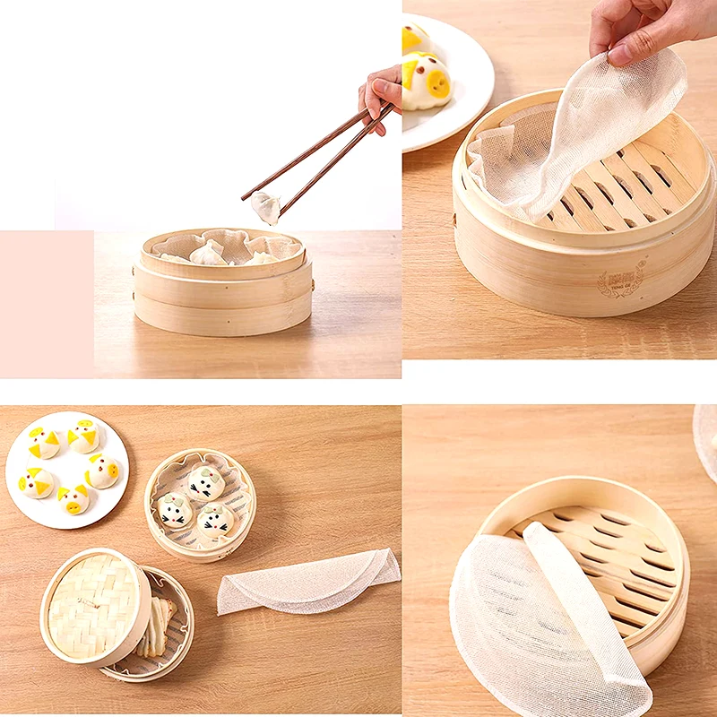 

Chinese Bamboo Steamer Fish Rice Snack Basket Set Kitchen Cooking Tool Basket Or Lid Cooking Steamer Washable Kitchen Tools