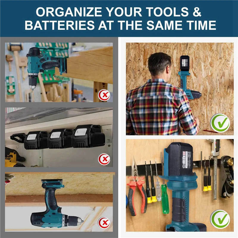 AB45 10 Packs Tool Mount For  18V,Battery Holder For  18V Battery Mounts/Hanger/Dock Holder