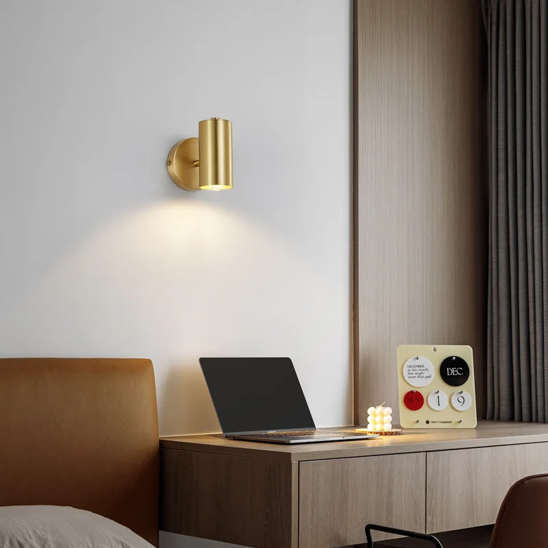 

Modern hotel bedroom bedside dining room background wall rotatable LED wall light study coffee shop reading light