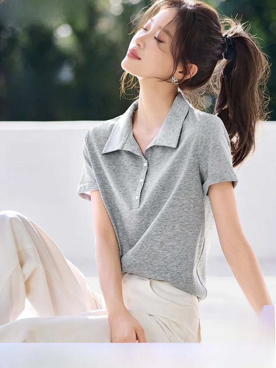 

Mehany Beauty Floral Shirt Casual Small Collar Commute Lightweight Versatile Women's Cotton Polyester Lyocell Ble...