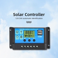 Solar Controller 12V/24V 100A 60A 50A 40A 30A 20A 10A Solar Regulator PWM Battery Charger LCD Display Dual USB 5V Output