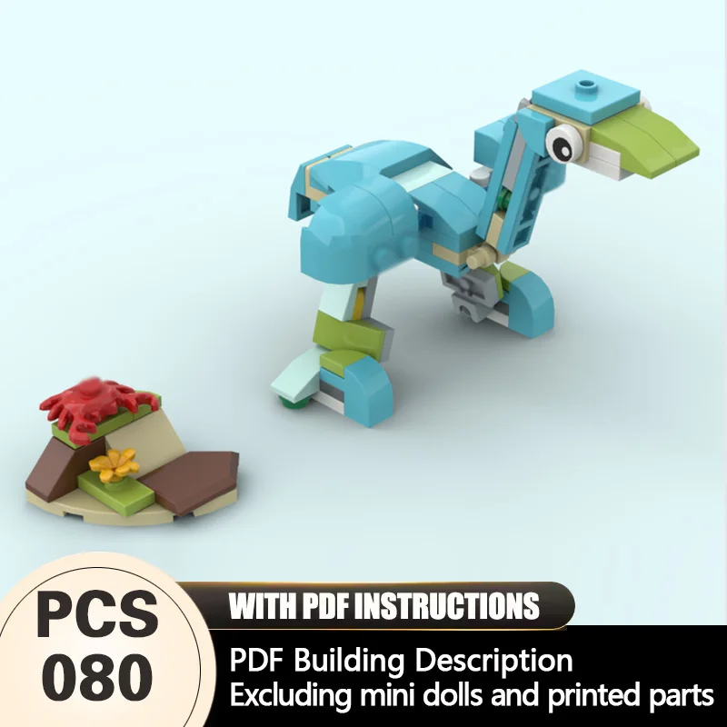 

Creators Animal Series Model MOC Building Bricks Blue Kagu Bird Modular Technology Gifts Holiday Assemble Children Toys Suit