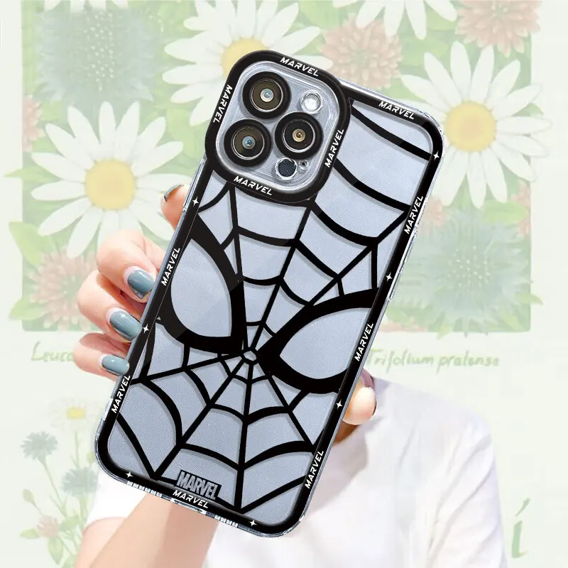 Marvel Spiderman Ironman Phone Case for Xiaomi Redmi 9T 12C 10A 10 13C 9C 10C 9A 9 12 Clear Silicone Coque Cover