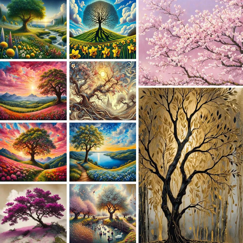 Landscape Fantasy Tree Paint By Numbers Personalized Arts And Crafts For Adults Home Decoration Mother\'s Gift Free Shipping HOT