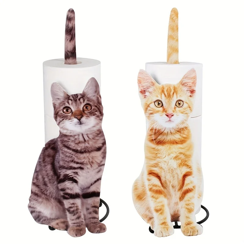 1pc Adorable Cat-Shaped Napkin Holder - Durable Metal Tissue Dispensear Napkin Holder Home Decoration Accessories