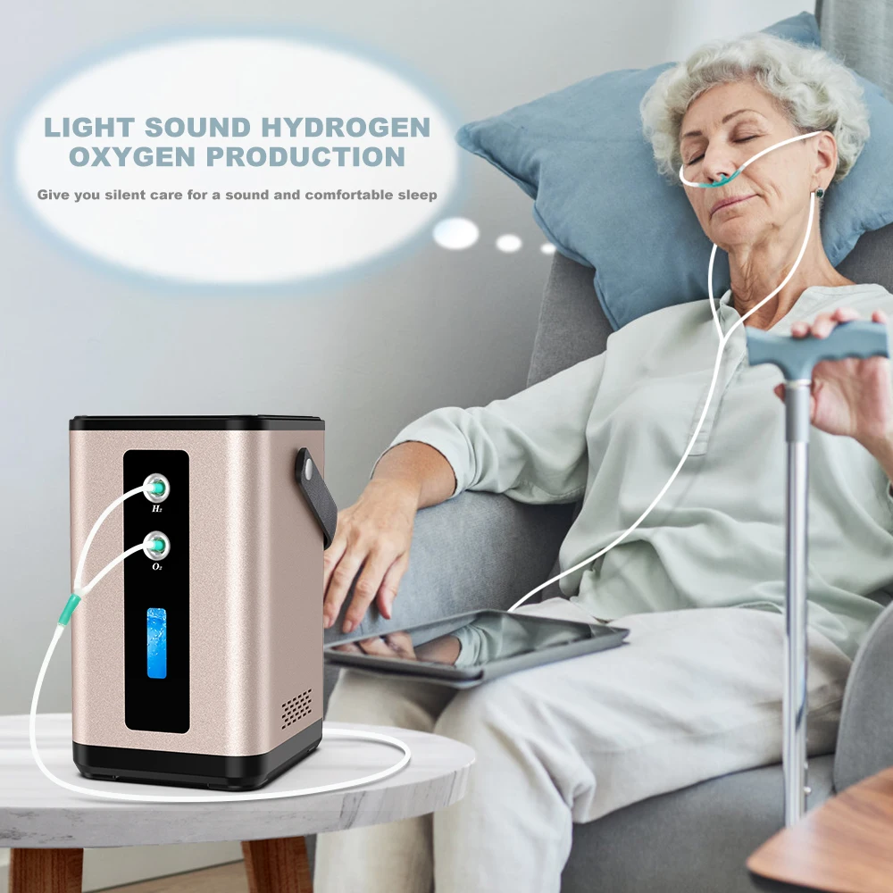 Suyzeko 450ML dispositivo generador de oxígeno y hidrógeno máquina de inhalación de hidrógeno de poco ruido 99.99% ionizador generador de agua de hidrógeno nuevo