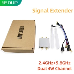 EDUP WiFi Booster 5.8GHz&2.4GHz Signal Extender Long Range Dual 4W Channel Repeater Dual Antenna Power Amplifier for Router