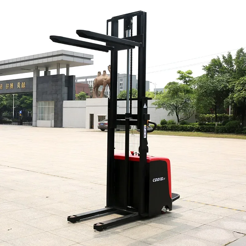 4m lifting crane full electric pallet stacker electromechanical stacker truck for sale