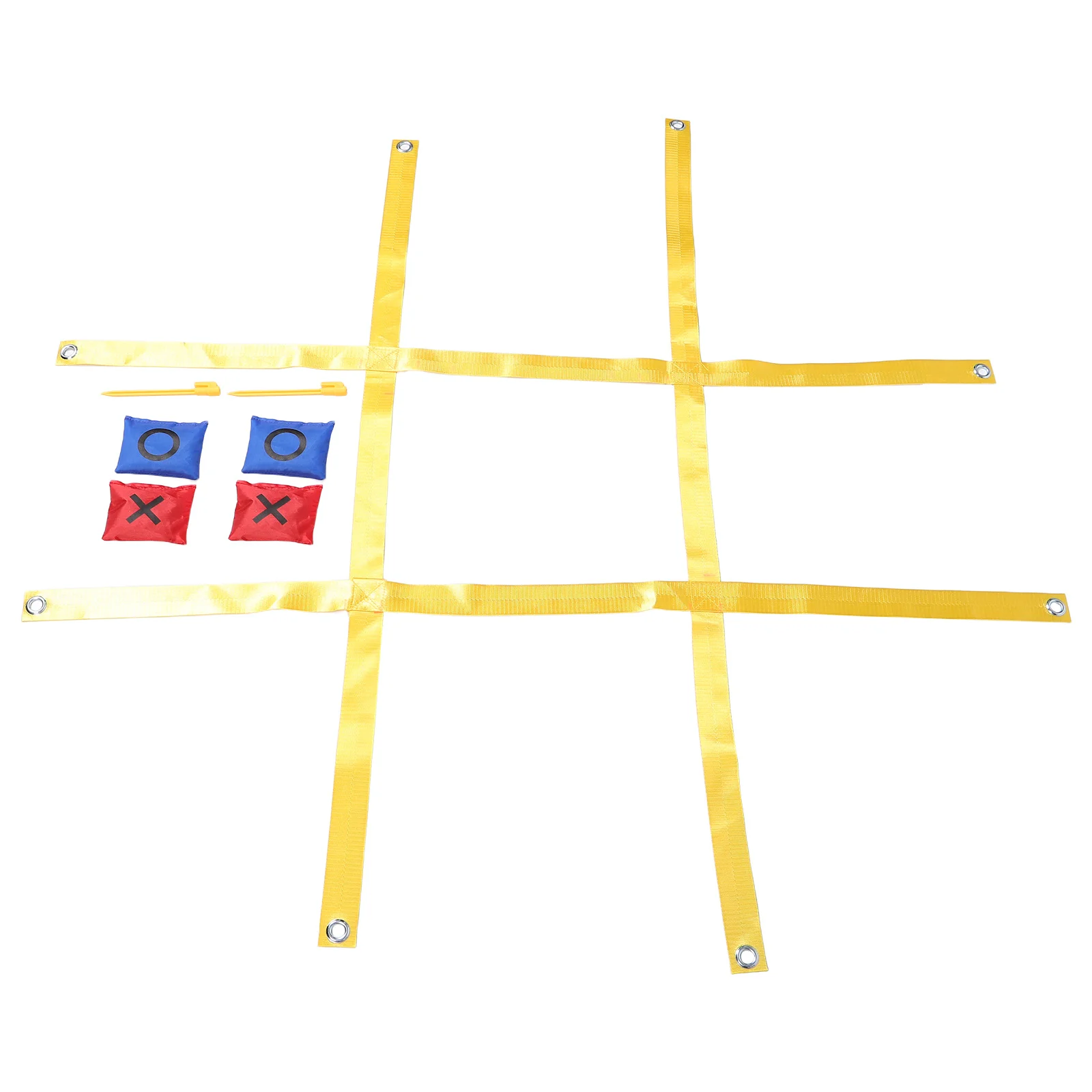 1 セット巨大な屋外三目並べゲームストラップ庭庭パティオ用耐久性のある耐候性家族活動旅行ゲーム子供のための