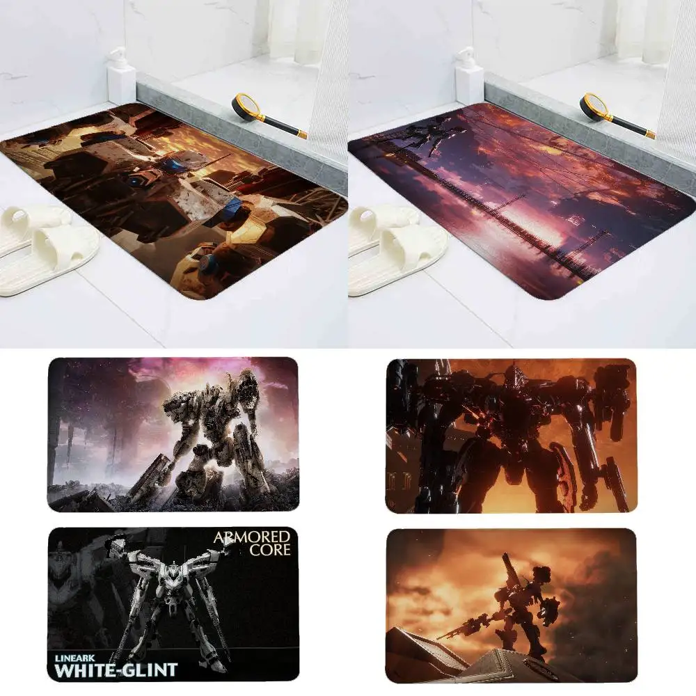 

Коврик для пола A-Armored Core, фланелевой дверной коврик с рисунком, подходит для ванной комнаты, кухни, входа, домашнего декора, напольный коврик