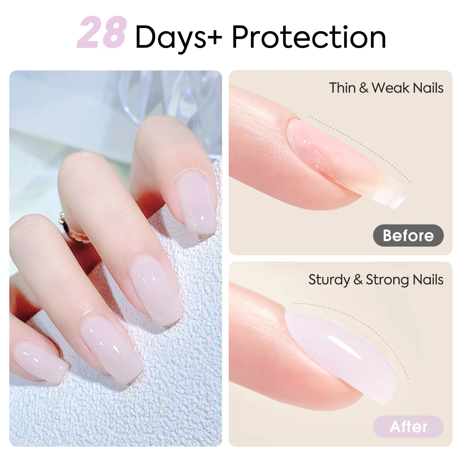 CANNI 9ml Gel Polish Schnellhärtendes Gel Natürlicher Nude Builder In A Bottle Nagelstärkendes Soak-Off UV LED Langanhaltendes Gel – Detail 9
