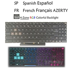 Spanish French AZERTY RGB Backlit Keyboard For MSI Pulse 15 B13V,17 B13V,15 B13VFK B13VGK,17 B13VFK B13VGK,MS-17L5  MS-1585,