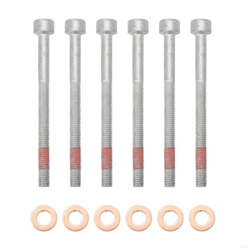 

31BC 6 Pieces Copper Injectors Seal & Mounts 6110170060 K05073719AA A0009902907 9902812 for W203 W204 W169 W164 W212 Vehicles