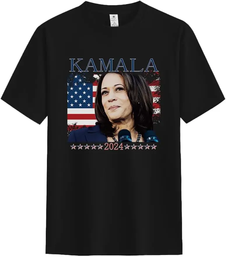 Kamala Harris 2024 Election T-Shirt - I'm Support Kamala Shirt - Personalized Photo Magazine Style Casual Tops