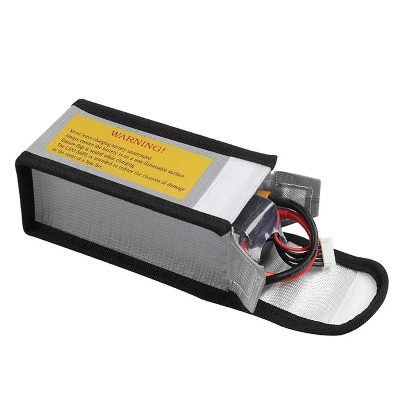 Y51A 2 Pieces Lipo Safe Bags Silver