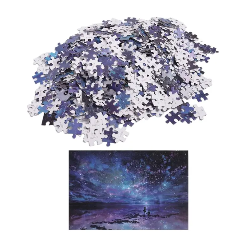 ABTI-Fantasy Starry Sky Jigsaw Puzzle 1000 Pieces Adult Decompression Puzzles 1000 Pieces Wooden High Definition Puzzle