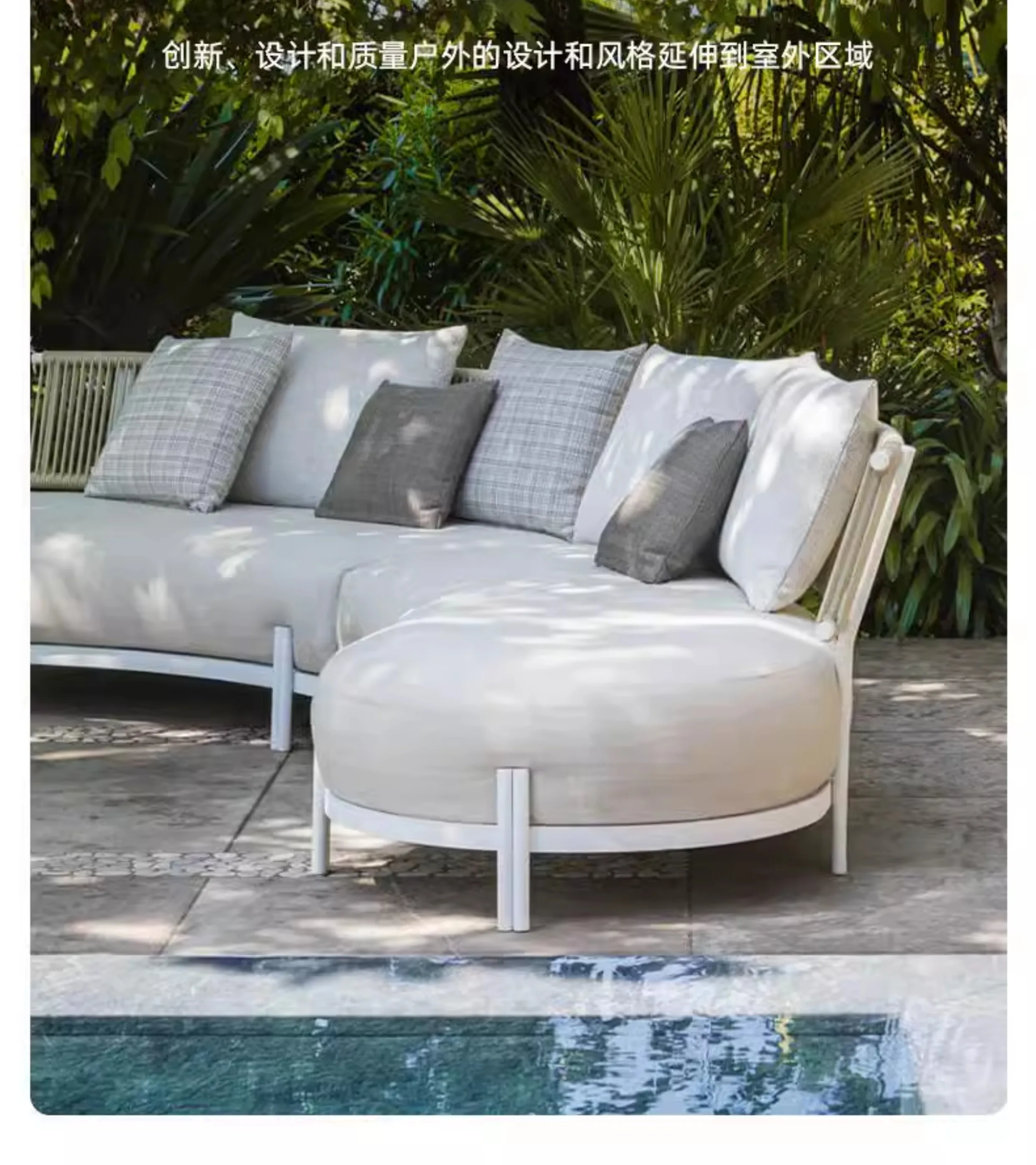 الترفيه شرفة مقعد الشاي الروطان كرسي مستدير فناء المطر والحماية من الشمس الأثاث حديقة كاملة