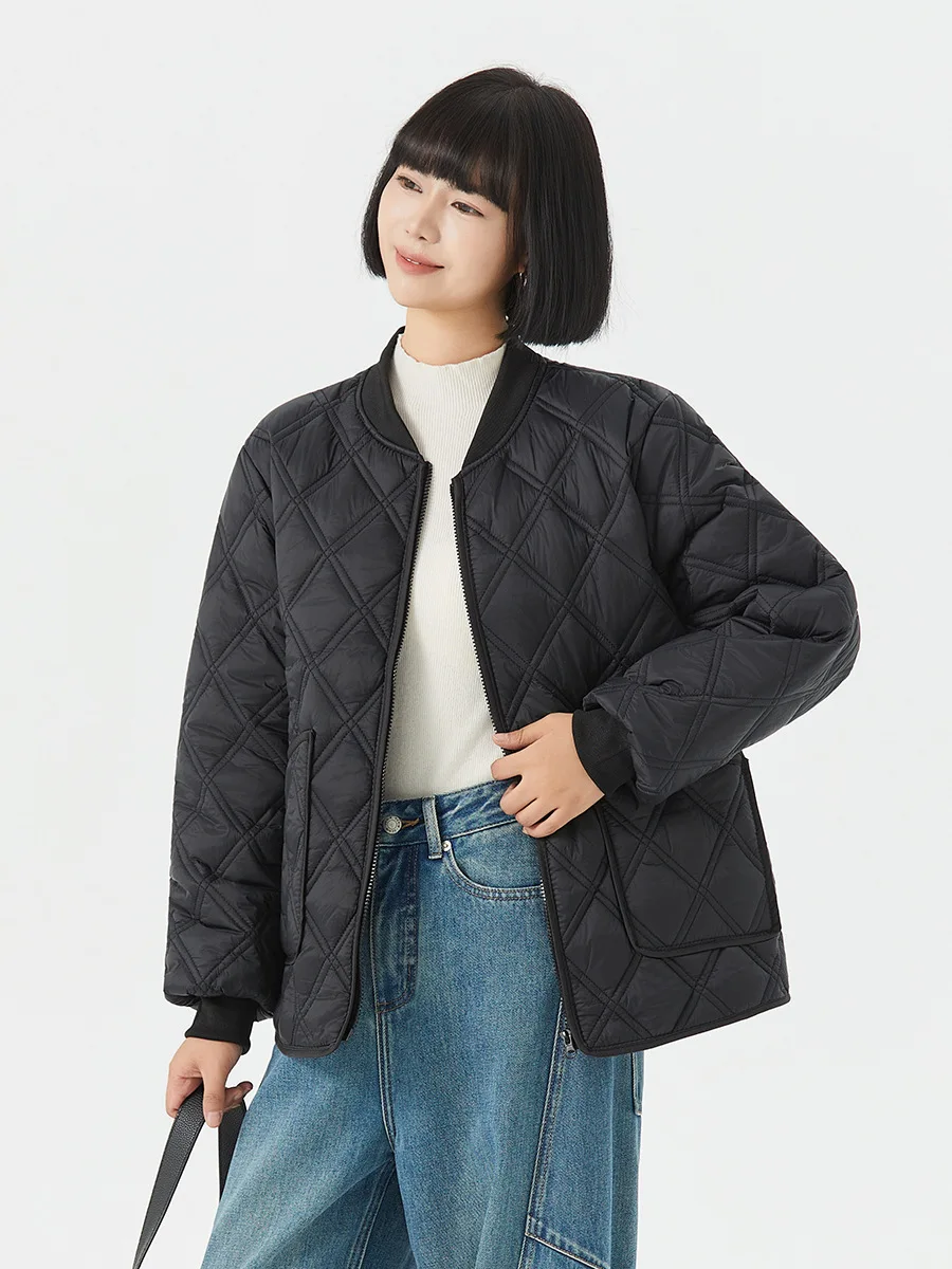 الفرنسية Argyle سترة قطن للنساء الخريف الشتاء بلون سستة رشاقته السترات عادية موضة بسيطة الإناث معطف دافئ #1