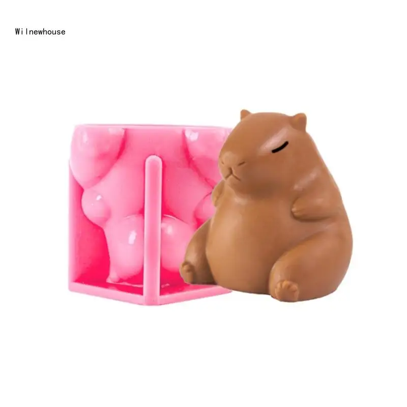 Cartoon Capybara 3D Silicone Mold for Fun Baking Perfect for Chocolate Mousse Important Kitchen Gadget Baking Accessory Dropship