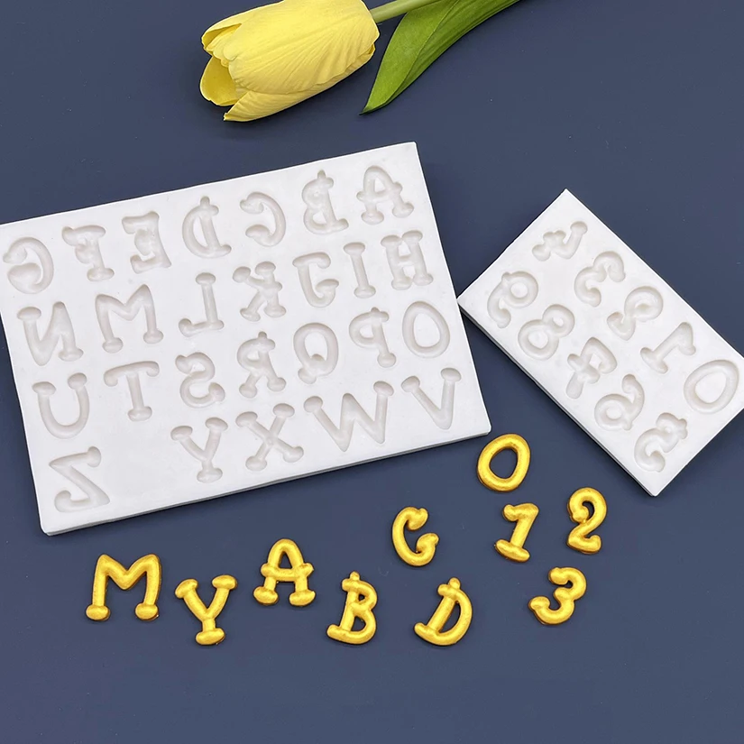 Alphabet Number Silicone Sugarcraft Mold Resin Tools Cupcake Fondant Cake Decorating Tools