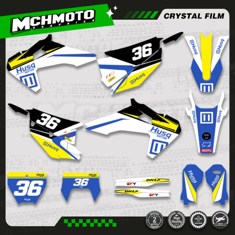 

MCHMFG Custom Team Graphics Decal Stickers For Husqvarna TC FC125 250 300 350 450 2019 2020 2021 TE FE 2020 2021 2022