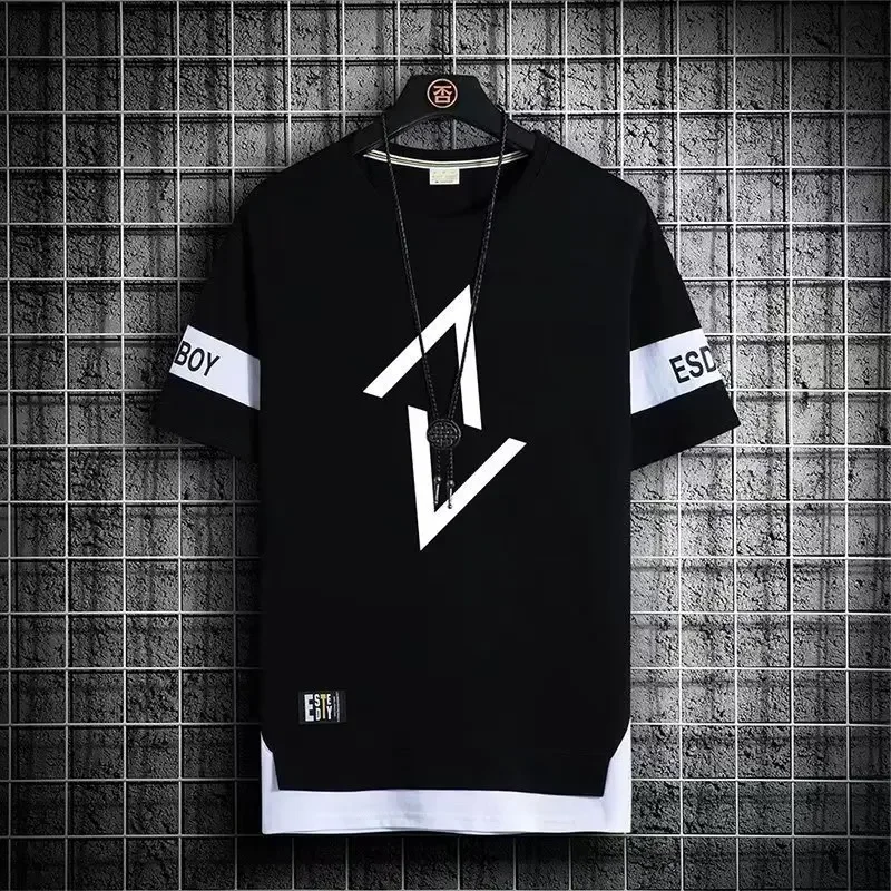 T Shirt Brand Men Clothing T-Shirts Fashion Short Sleeve Tshirt Streetwear Summer Round Neck Tees Man Sport Sportwear Vintage